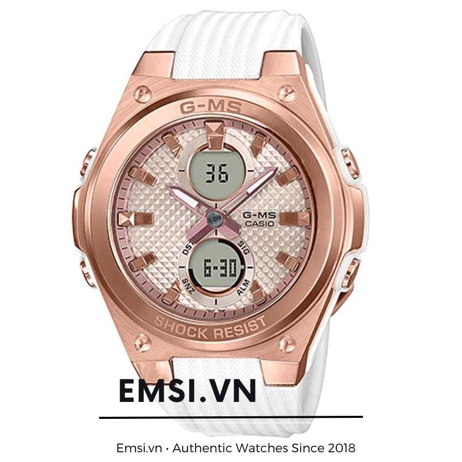 Casio MSG-C100G-7ADR - Kính khoáng - Đồng hồ nữ - Điện Tử - Size mặt 40.5mm EMSI.VN