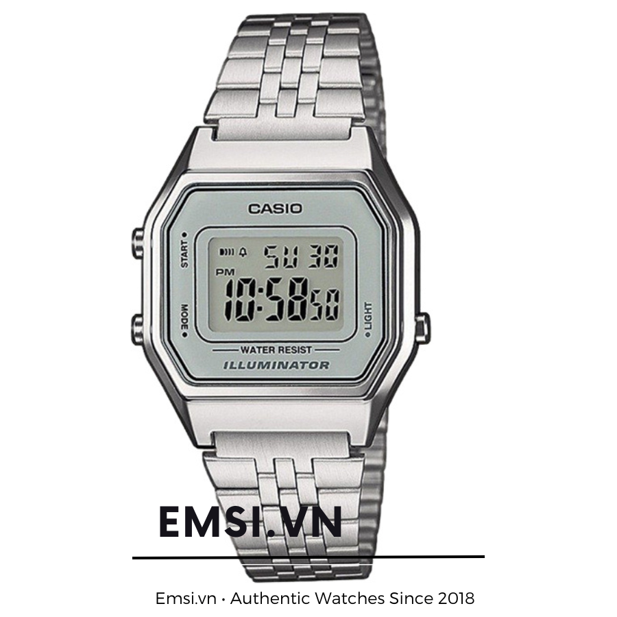 Đồng hồ nữ Casio LA680WA-7D - Kính nhựa - Đồng hồ điện tử - Size mặt 28.5mm EMSI.VN