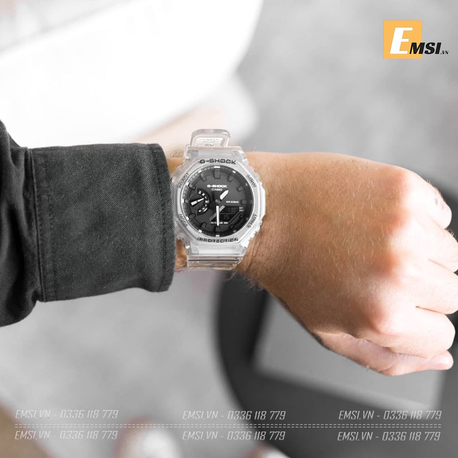 G-Shock GA-2100SKE-7ADR - Đồng Hồ Unisex - Pin / Quartz - Kính Khoáng - Size Mặt 45.4mm - Bảo Hành 5 Năm - Chính Hãng