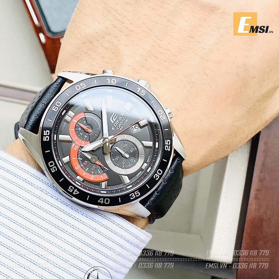 Casio Edifice EFV-550L-1AVUDF - Đồng Hồ Nam - Pin / Quartz - Kính Khoáng - Size Mặt 47mm - Bảo Hành 5 Năm - Chính Hãng