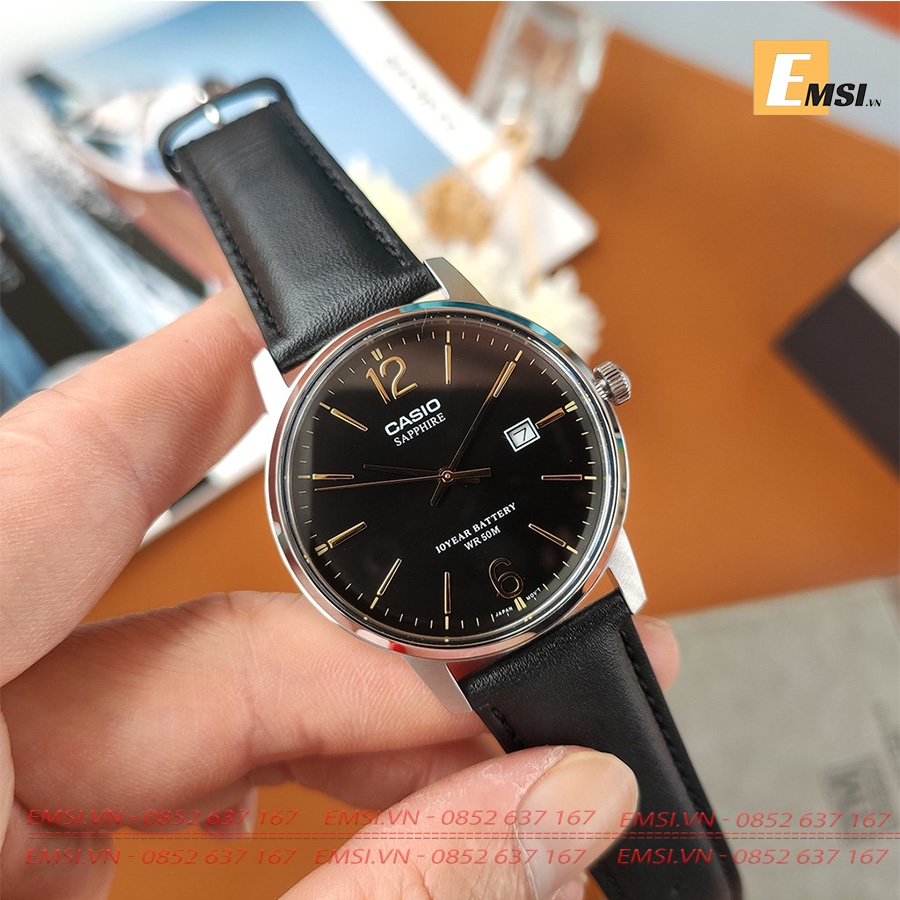 Casio MTS-110L-1AVDF - Kính Sapphire - Đồng hồ nam - Pin / Quartz - Size mặt 39mm - Bảo Hành 5 Năm - Chính Hãng - Emsi.vn