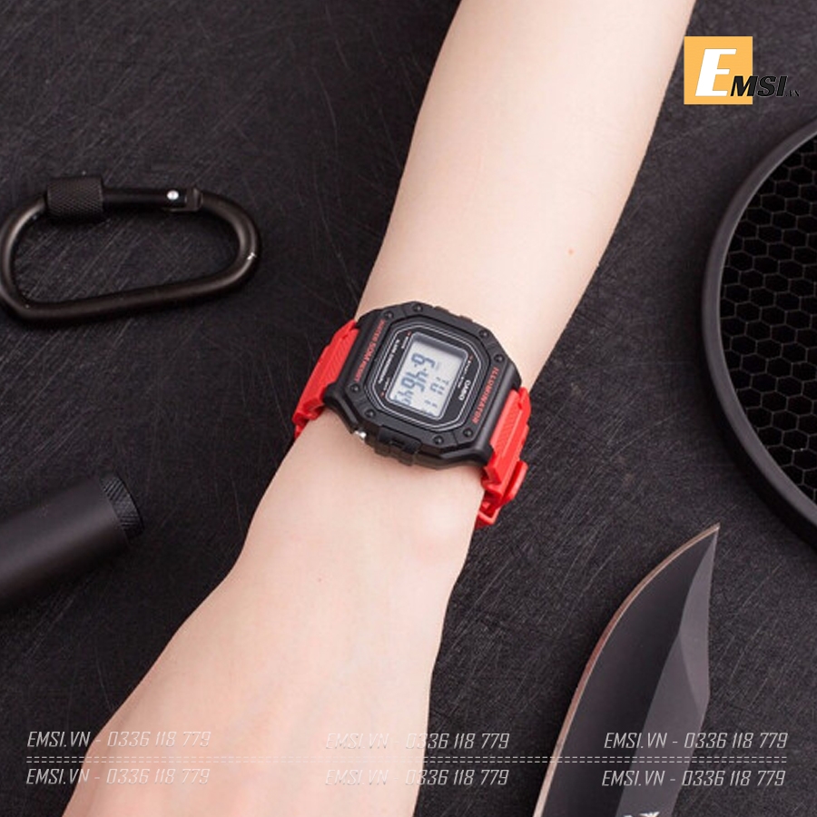 Casio W-218H-4BVDF | W-218H-4B | Đồng hồ nam điện tử - Chính hãng
