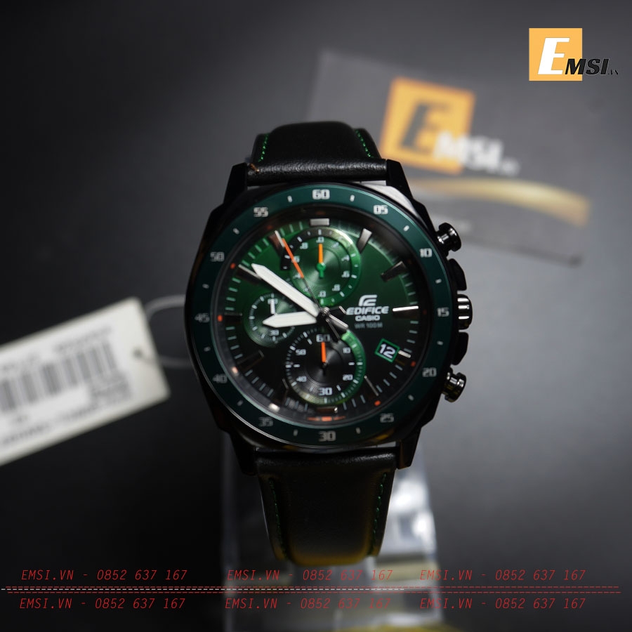 Đồng Hồ Casio Edifice EFV-600CL-3AVUDF | Nam | Dây Da - Điện Tử - Size Mặt 43.8mm - Kính Khoáng - Bảo Hành 5 Năm
