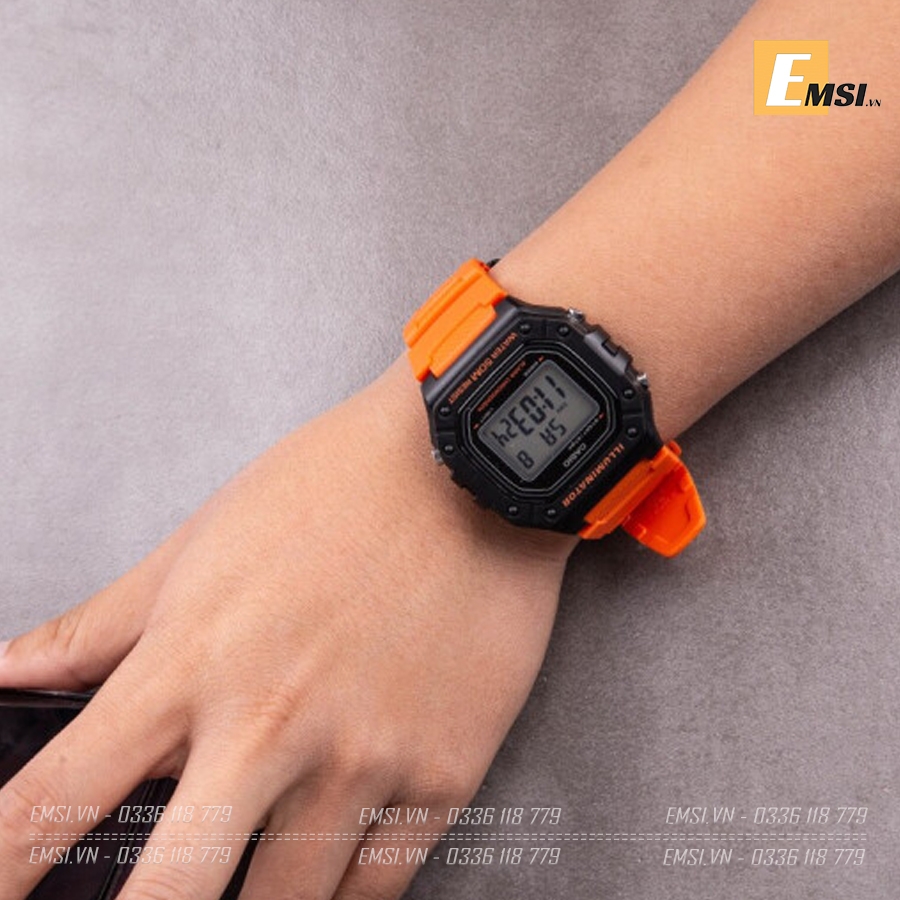 Casio W-218H-4B2VDF - Đồng Hồ Nam - Điện Tử - Kính Nhựa - Size Mặt 43mm - Bảo Hành 5 Năm - Chính Hãng