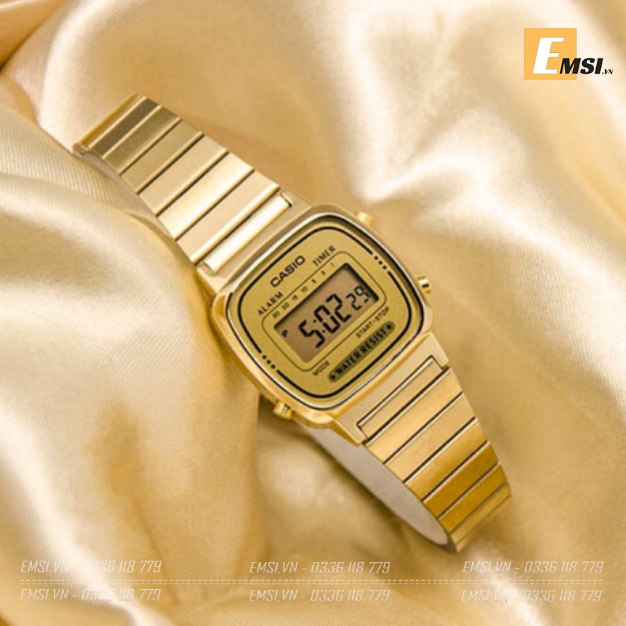 Casio LA670WGA-9D - Đồng Hồ Nữ - Điện Tử - Kính Nhựa - Size Mặt 24.6mm EMSI.VN