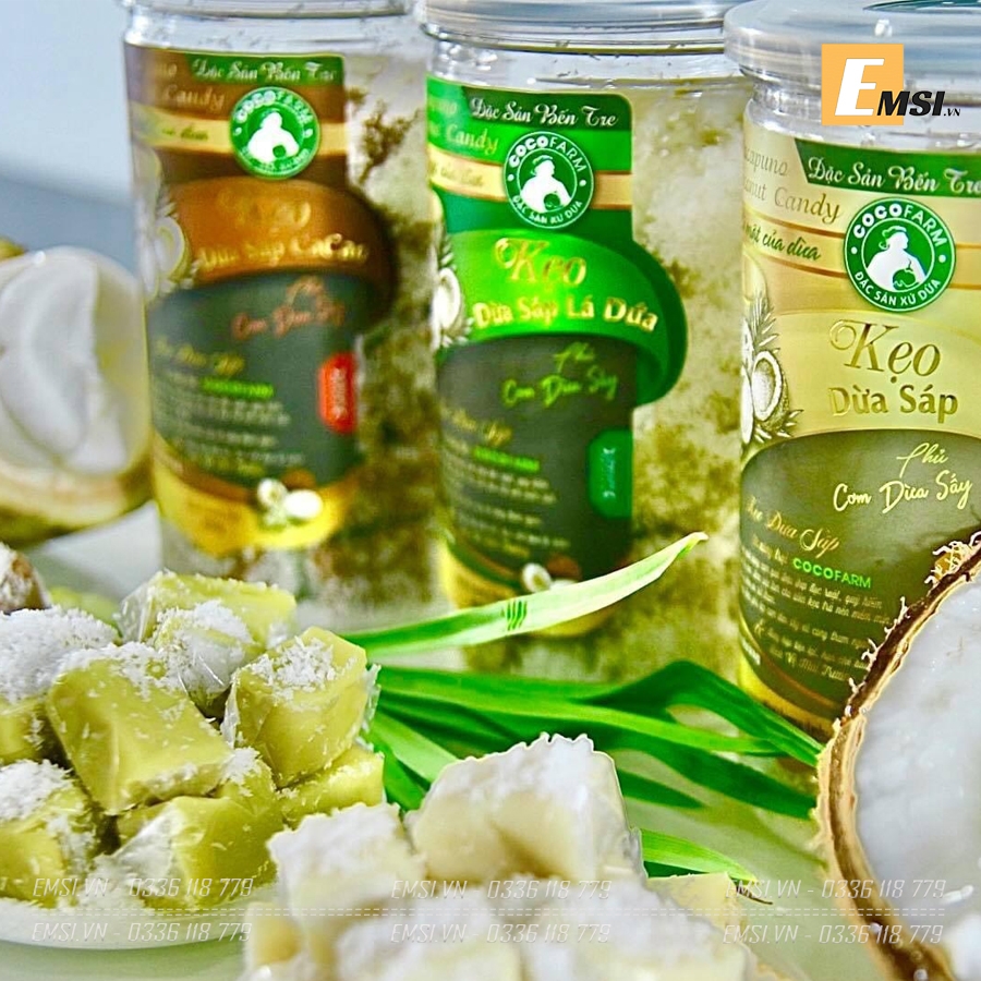 Đặc sản: Kẹo Dừa Sáp Hoa Tuyết đủ vị hủ 400gr