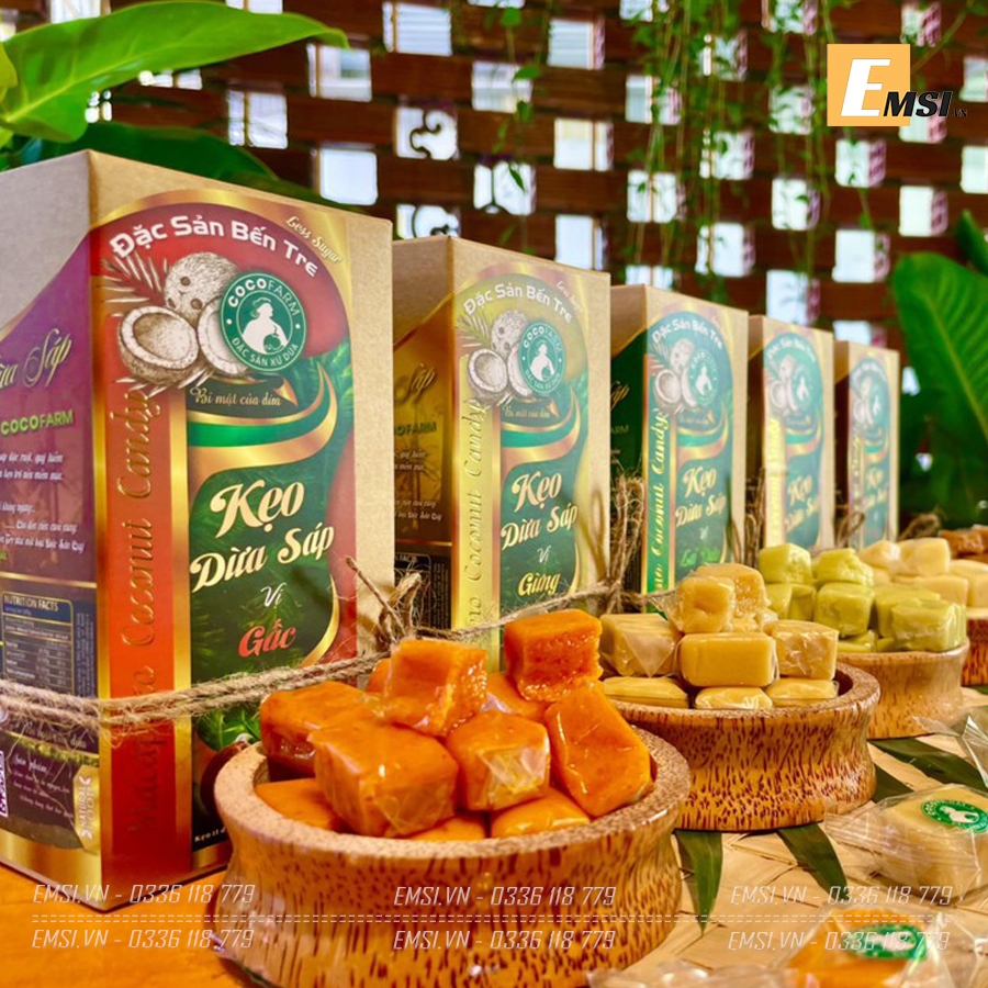 Đặc sản: Kẹo Dừa Sáp Cocofarm đủ vị 300gram