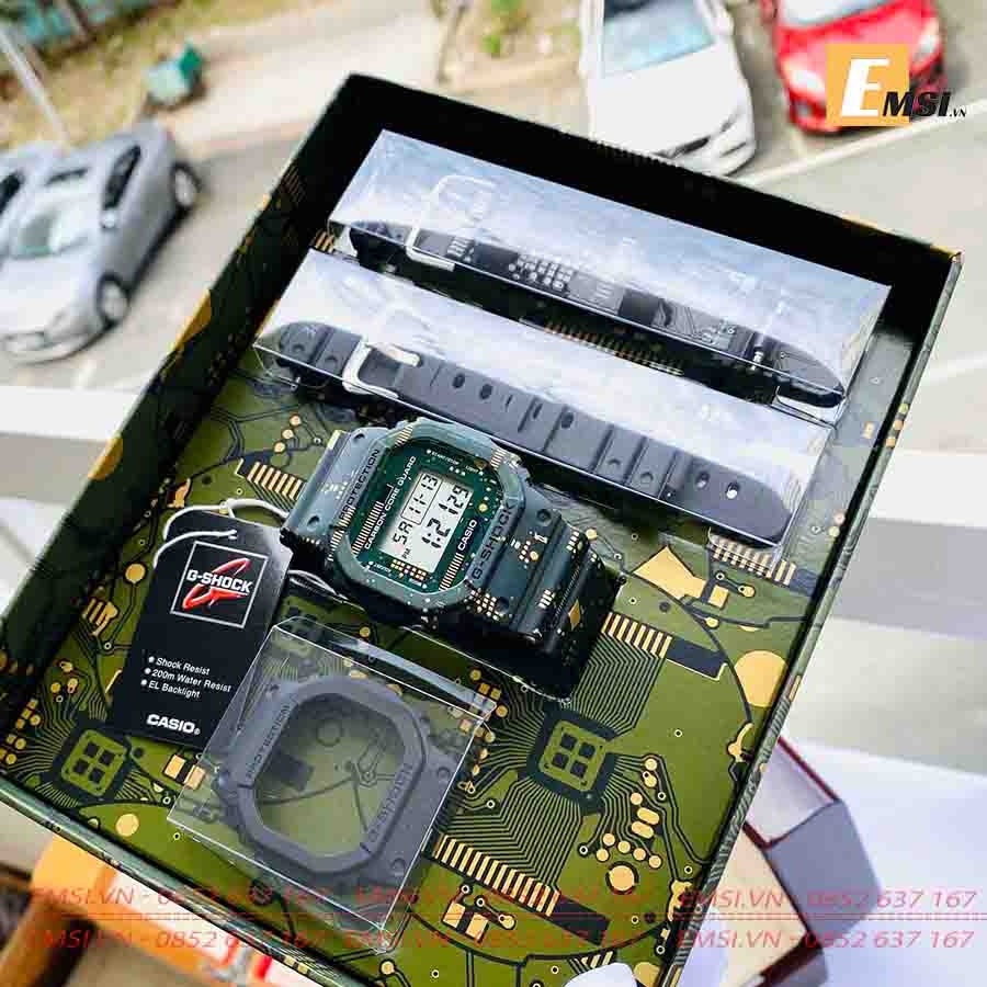 G-Shock DWE-5600CC-3DR - Đồng Hồ Nam - Điện Tử - Kính Khoáng - Size Mặt 43.8mm - Bảo Hành 5 Năm - Chính Hãng