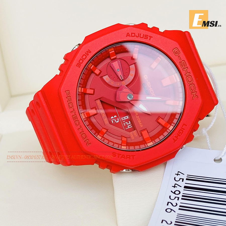 G-Shock GA-2100-4ADR - Đồng Hồ Nam - Điện Tử - Kính Khoáng - Size Mặt 45.4mm - Bảo Hành 5 Năm - Chính Hãng