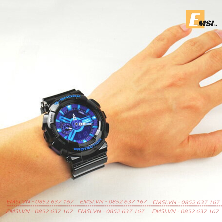 G-SHOCK GA-110HC-1A -kích thước vỏ : 55×51,2×16,9mm - Emsi.vn