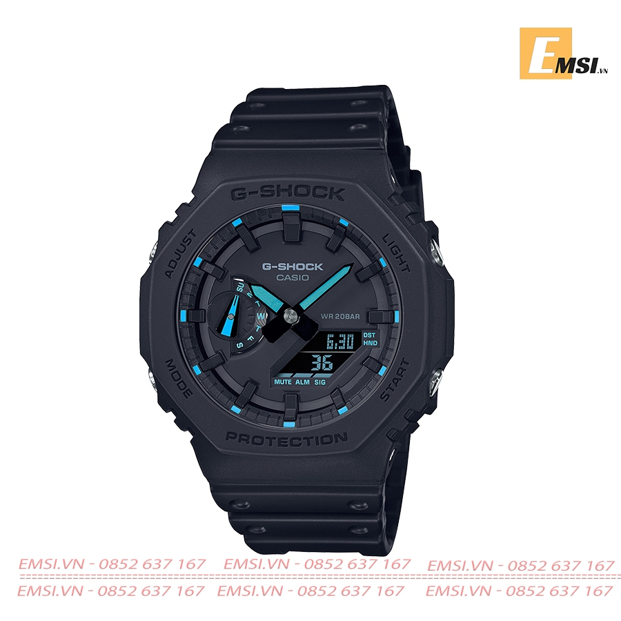 G-Shock GA-2100-1A2DR - Đồng hồ nam - Pin / Quartz - Kính khoáng - Size mặt 45.4mm - Bảo Hành 5 Năm - Chính Hãng