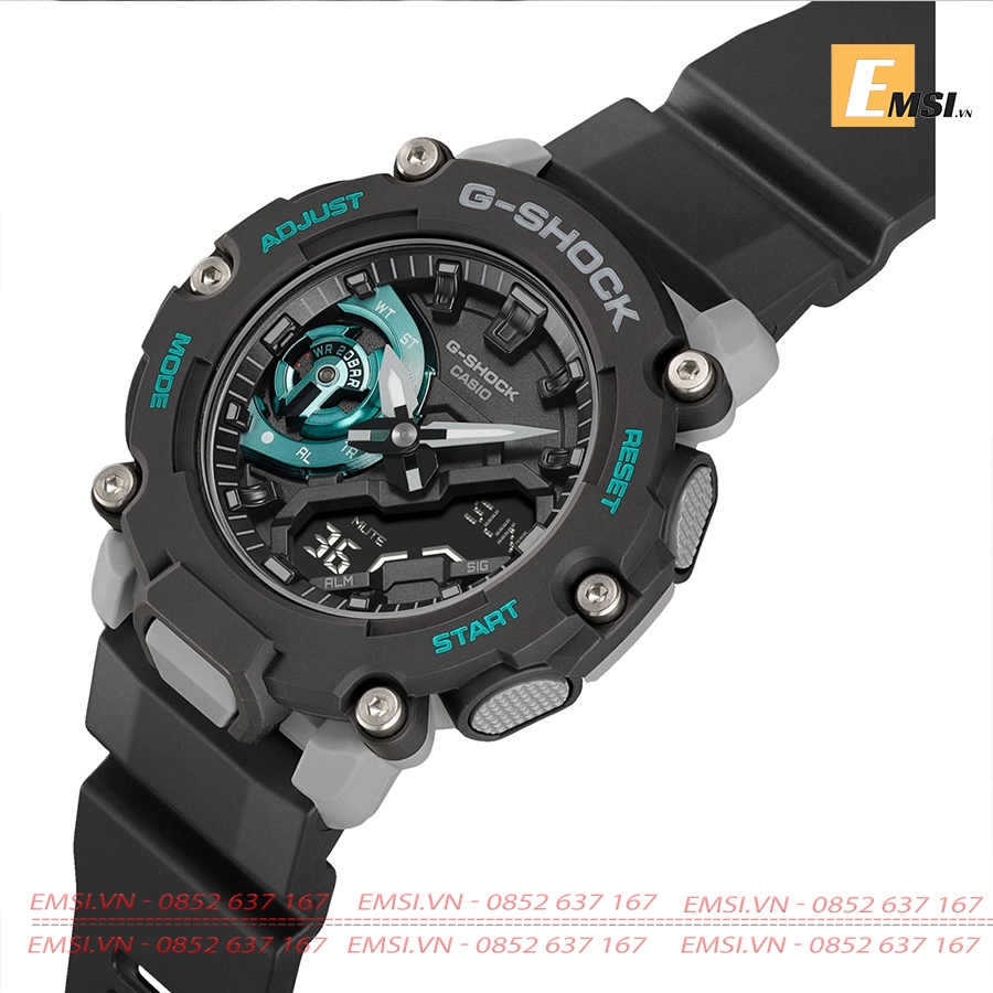 GA-2200M-1ADR | Đồng Hồ Casio | G-Shock | Nam | Dây Nhựa | Cấu Trúc Carbon | Wr20Bar - Emsi.vn