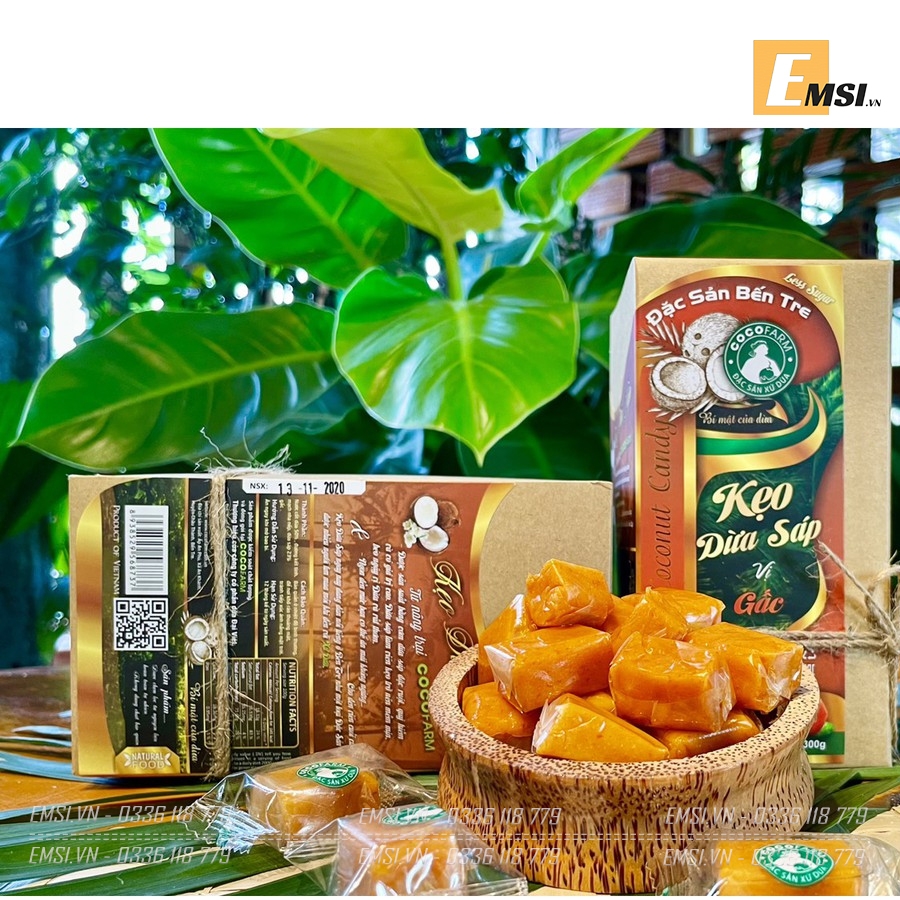 Đặc sản: Kẹo Dừa Sáp Cocofarm đủ vị 300gram