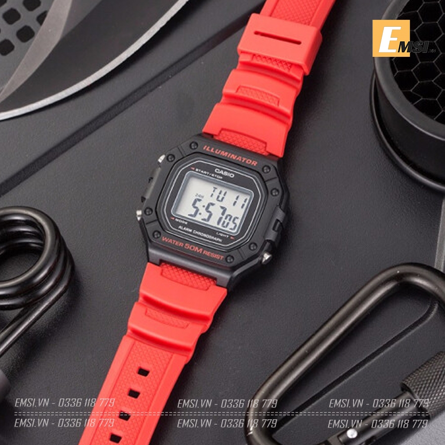Casio W-218H-4BVDF | W-218H-4B | Đồng hồ nam điện tử - Chính hãng