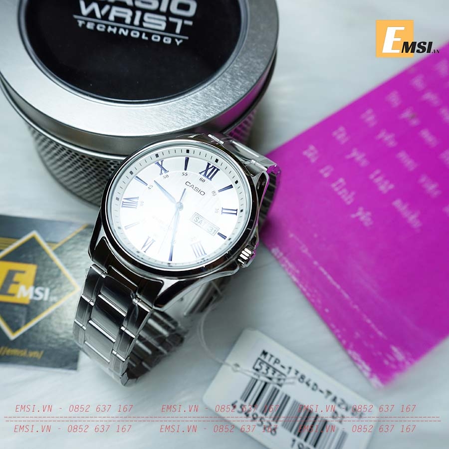 Đồng hồ Nam Casio MTP-1384D-7A2 - Dây Kim Loại – Quartz – 10ATM - Emsi.vn chính hãng