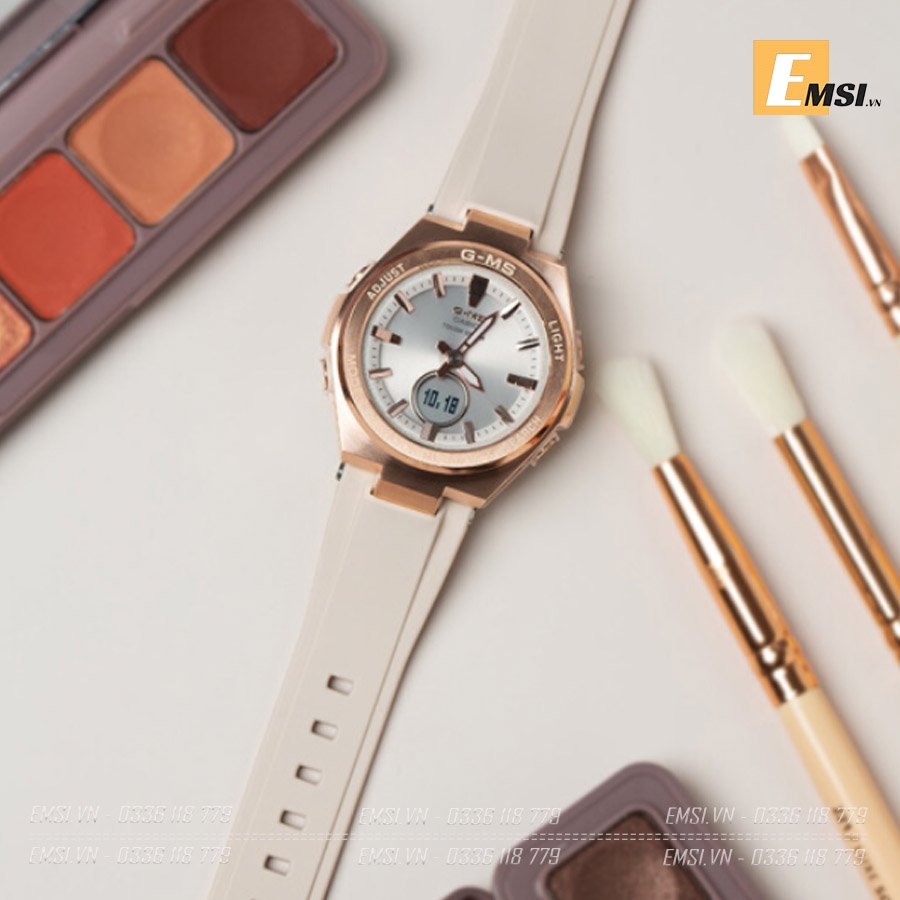 Baby-G MSG-S200G-4A - Đồng Hồ Nữ - Năng Lượng Mặt Trời - Size Mặt 38.5mm - Kính Khoáng - Dây Nhựa - Chống Nước 10ATM - Bảo Hành 5 Năm