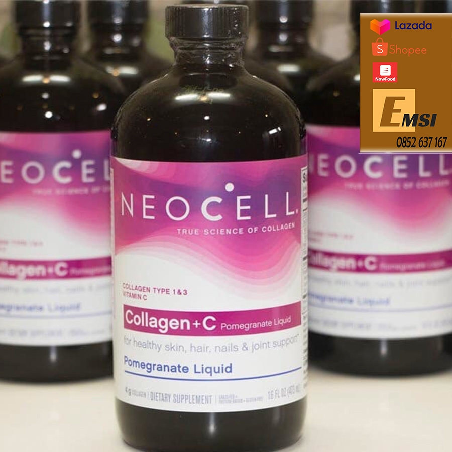 Collagen lựu +C dạng nước 4.000mg Neocell 473ml - Mỹ