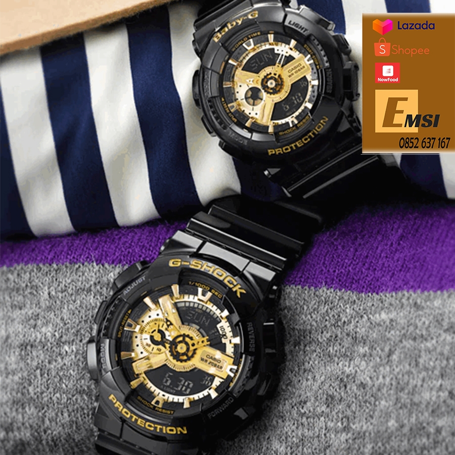 Đồng hồ Casio G-Shock GA-110GB-1A & BA-110-1A