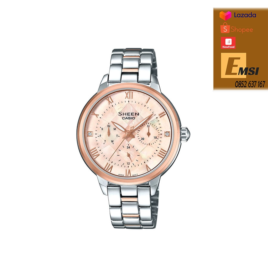 Đồng Hồ Nữ Dây Thép Casio SHEEN SHE-3055SPG-4A