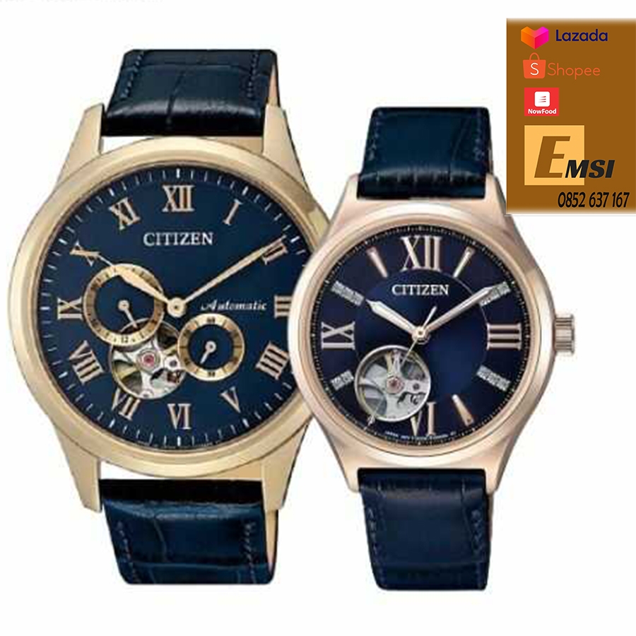 Đồng hồ cặp CITIZEN Máy Cơ NP1023-17L(Nam) – PD7133-11L(Nữ)