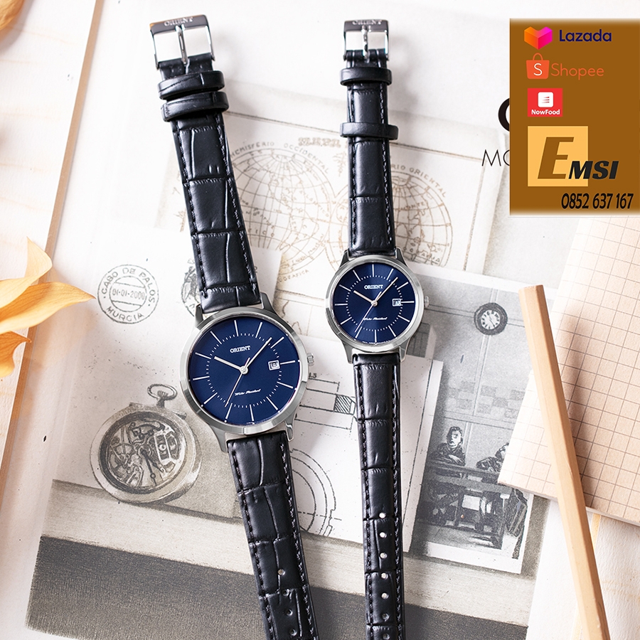 Đồng hồ cặp nam nữ Orient RF-QD0005L & RF-QA0005L