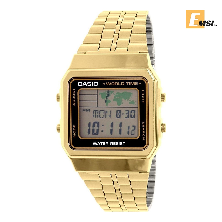 Casio A500WGA-9D - Đồng Hồ Nam - Điện Tử - Dây Kim Loại - Chống Nước 10ATM - Bảo hành 5 năm