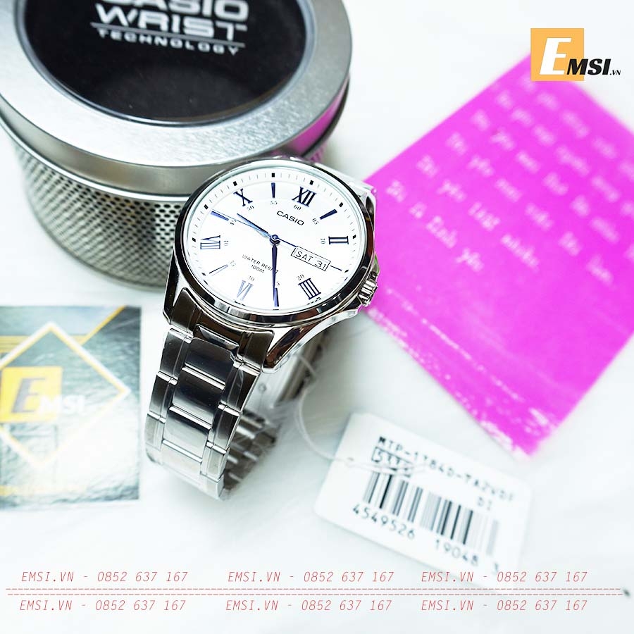 Đồng hồ Nam Casio MTP-1384D-7A2 - Dây Kim Loại – Quartz – 10ATM - Emsi.vn chính hãng