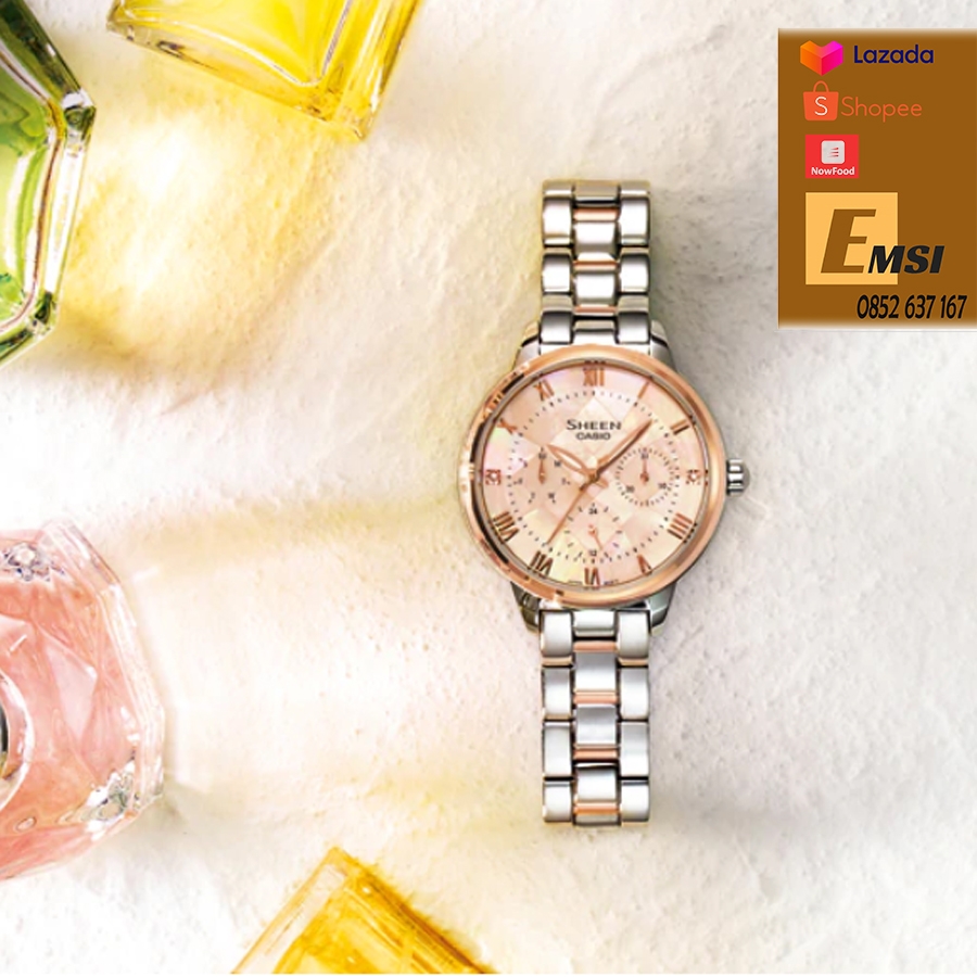 Đồng Hồ Nữ Dây Thép Casio SHEEN SHE-3055SPG-4A