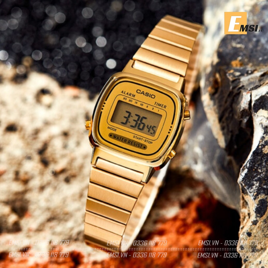 Casio LA670WGA-9D - Đồng Hồ Nữ - Điện Tử - Kính Nhựa - Size Mặt 24.6mm EMSI.VN