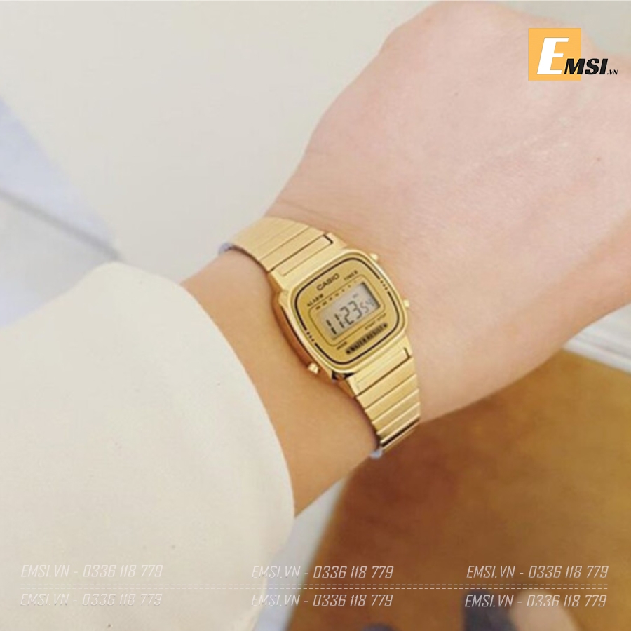 Casio LA670WGA-9D - Đồng Hồ Nữ - Điện Tử - Kính Nhựa - Size Mặt 24.6mm EMSI.VN