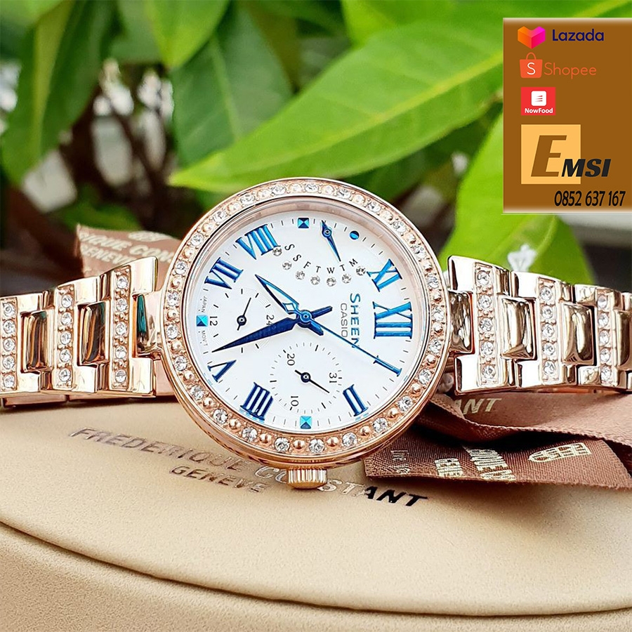 Đồng Hồ Nữ Dây Thép Casio SHEEN SHE-3043SPG-7A
