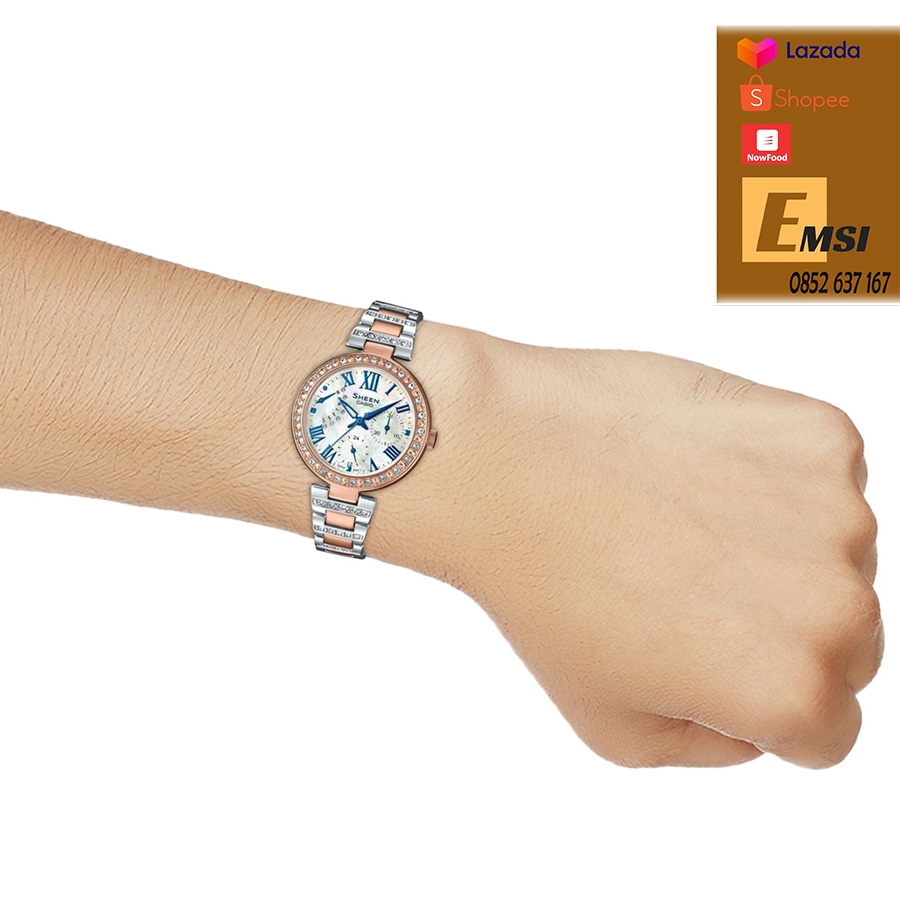 Đồng Hồ Nữ Dây Thép Casio SHEEN SHE-3043SPG-7A