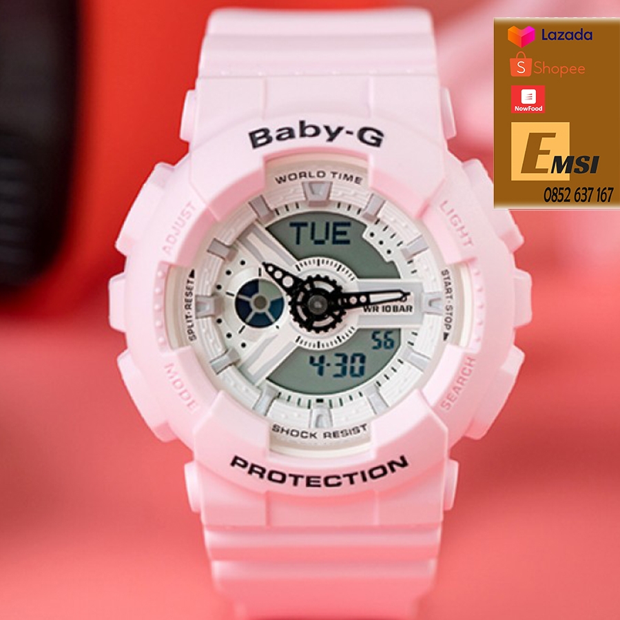 BABY-G BA-110BE-4A - Nữ - Cao Su - Kính Khoáng - 10ATM