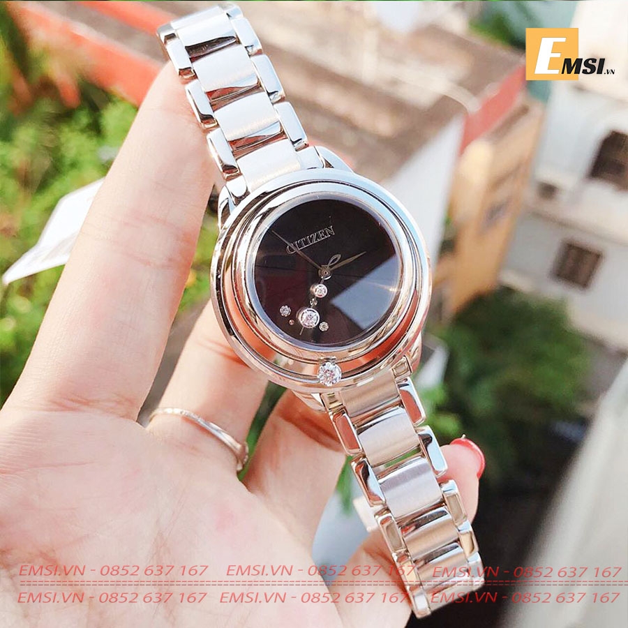 CITIZEN EW5520-50E - Đồng Hồ Nữ - Eco Drive - Kính Khoáng - Size Mặt 33mm - Bảo Hành 5 Năm - Chính Hãng 100%