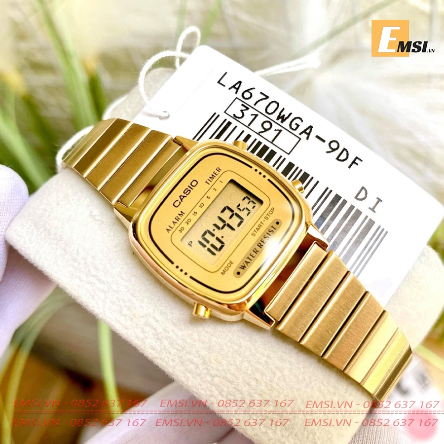 Tổng hợp Đồng Hồ Casio Chính hãng Nữ LA670, Thời Trang ,Dây Thép Không Gỉ EMSI.VN