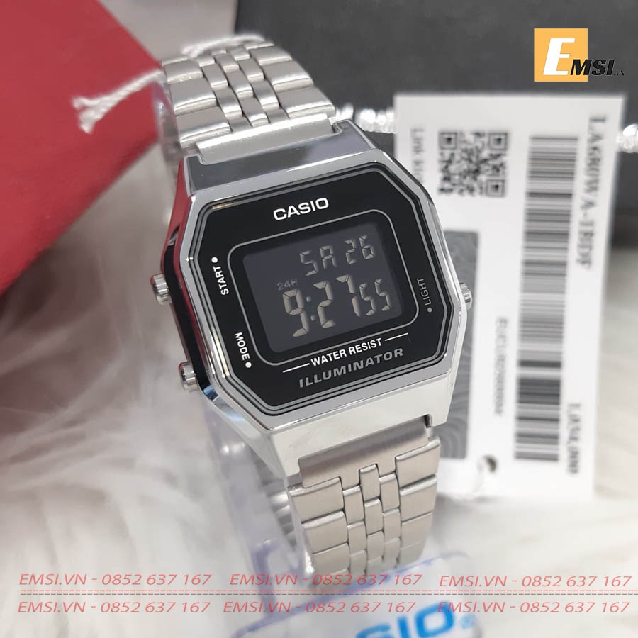 Tổng hợp Đồng hồ Casio, Đồng hồ nữ dây thép LA680 chính hãng EMSI.VN
