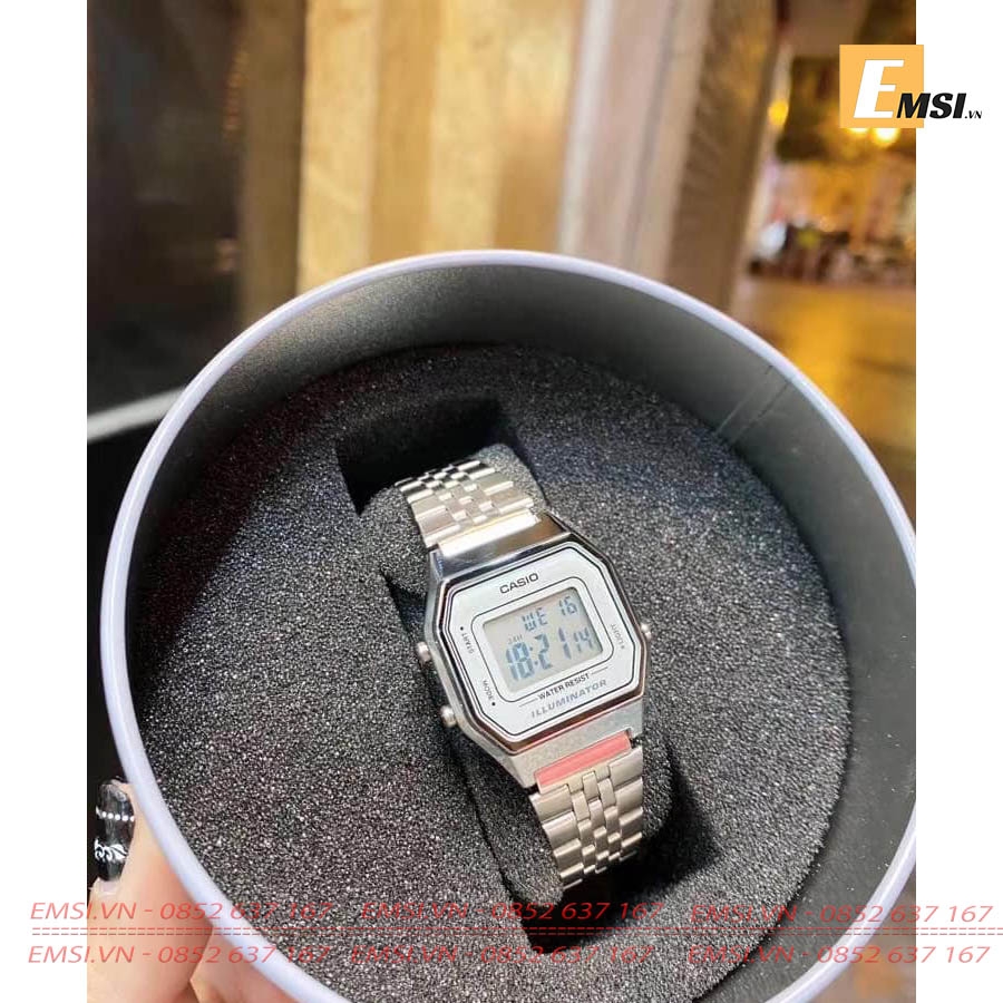 Tổng hợp Đồng hồ Casio, Đồng hồ nữ dây thép LA680 chính hãng EMSI.VN