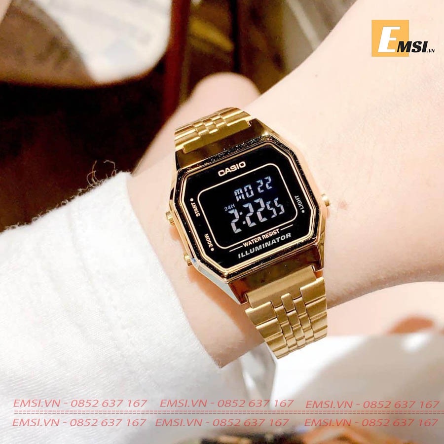 Tổng hợp Đồng hồ Casio, Đồng hồ nữ dây thép LA680 chính hãng EMSI.VN