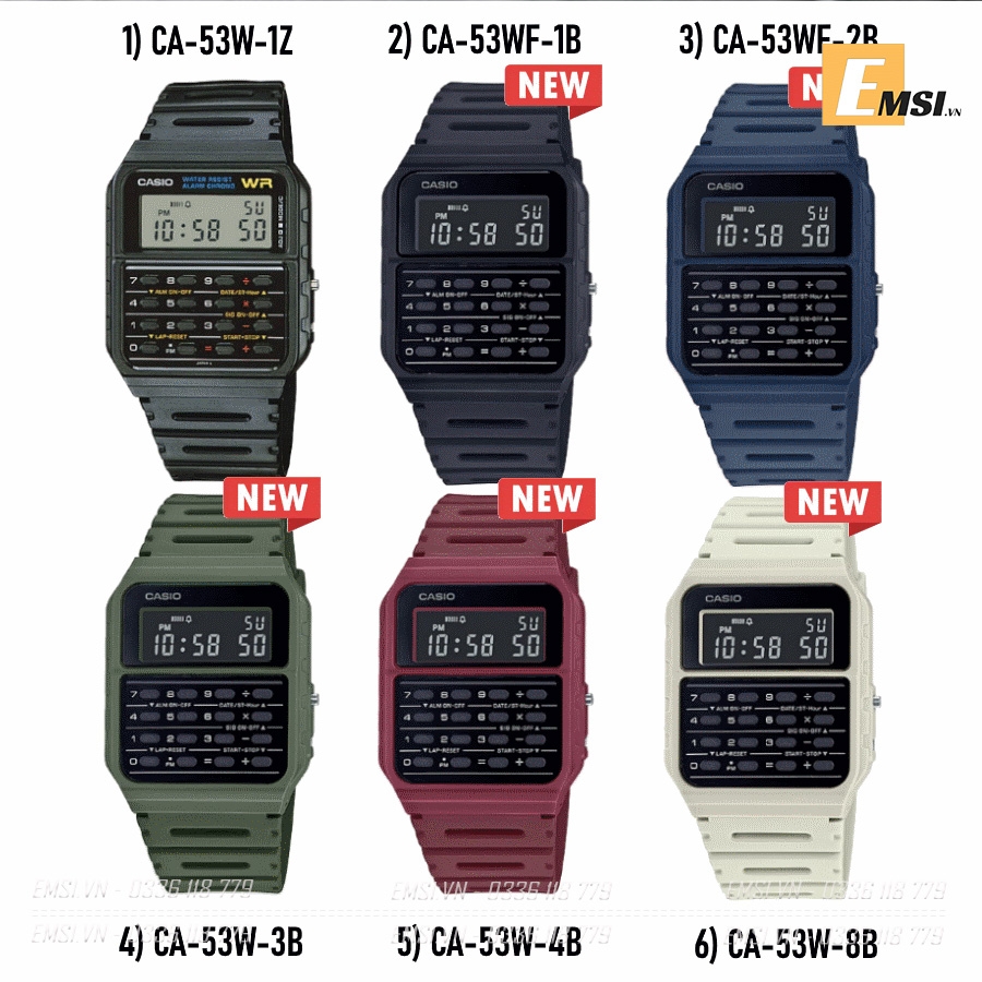 CA-53WF-1B | DATA BANK | Trẻ trung | Đồng hồ