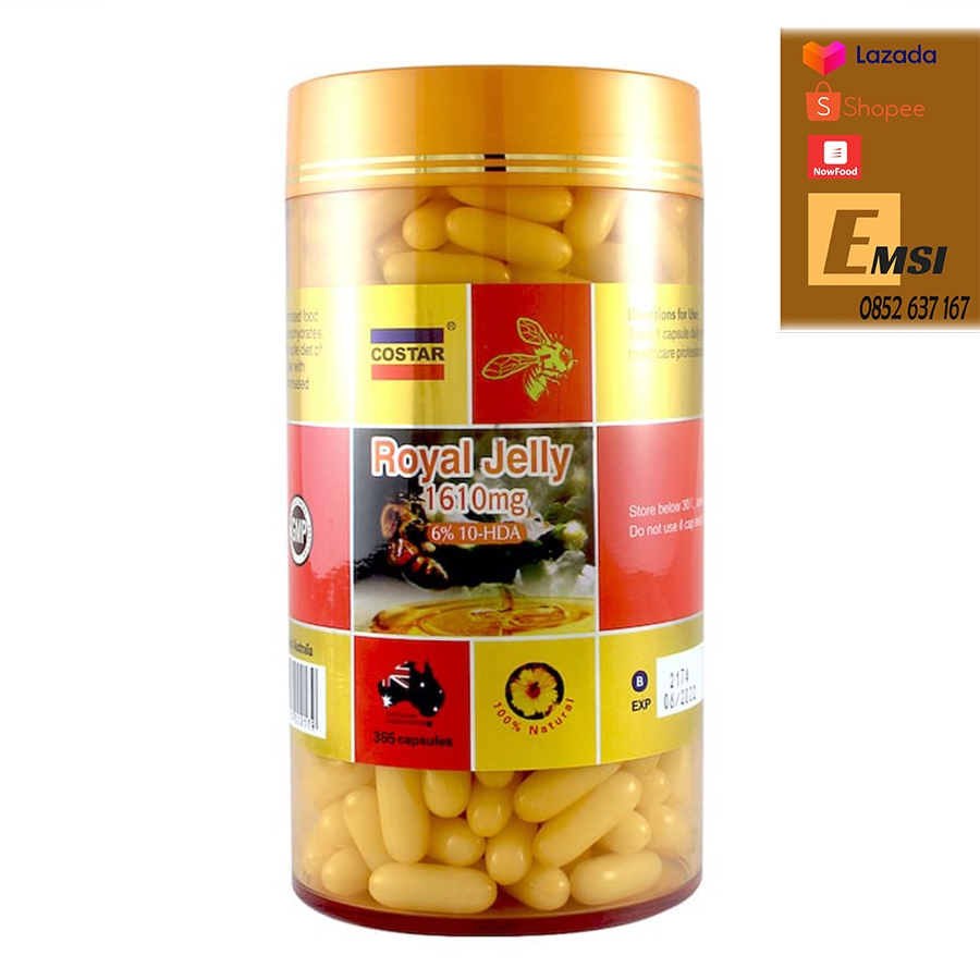 Viên Uống Sữa Ong Chúa Costar Royal Jelly 1610mg 365 Viên Úc