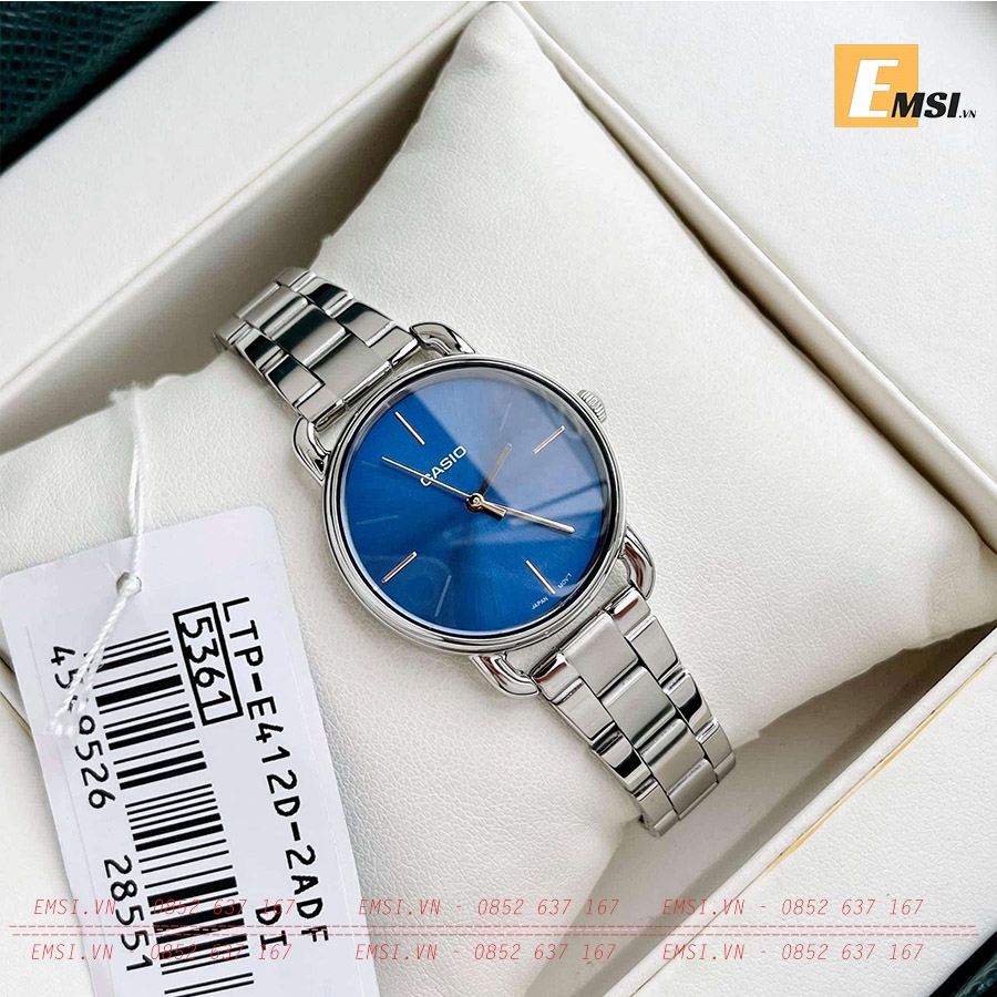 Đồng Hồ Casio Nữ LTP-E412D-2A Dây Kim Loại - Chống Nước - Size 30mm