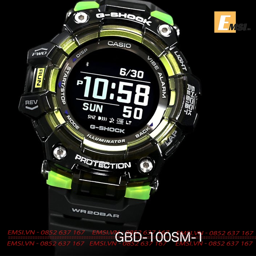 G-Shock GBD-100SM-1DR - Đồng Hồ Nam - Điện Tử - Kính Khoáng - Size Mặt 49.5mm - Bảo Hành 5 Năm - Chính Hãng - Emsi.vn