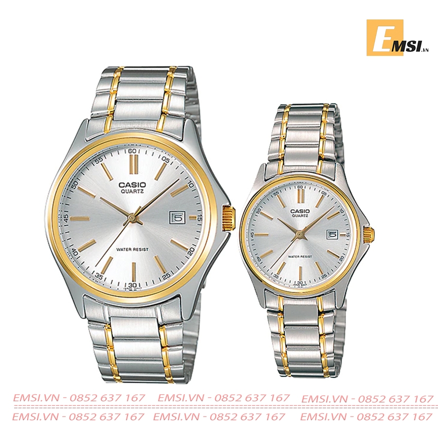 Đồng Hồ Casio Cặp Đôi MTP-1183G-7ADF & LTP-1183G-7ADF Dây Đeo Kim Loại Mạ Vàng - Chống Nước - Emsi.vn