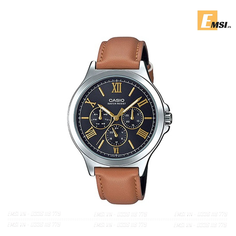 Casio MTP-V300L-1A3 - Đồng Hồ Nam - Pin - Quartz - Size Mặt 41.5mm - Kính Khoáng - Dây Da - Chống Nước 3ATM - Bảo Hành 5 Năm