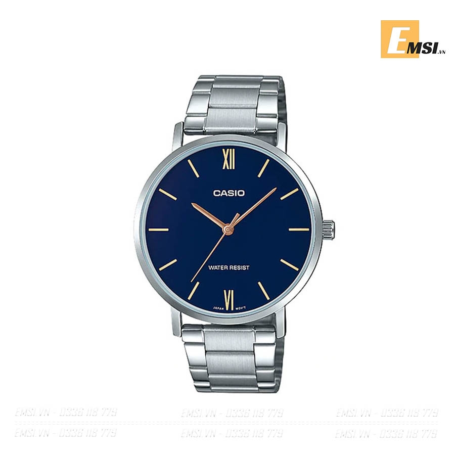 Đồng Hồ Nam Casio MTP-VT01D-2BUDF Dây Kim Loại