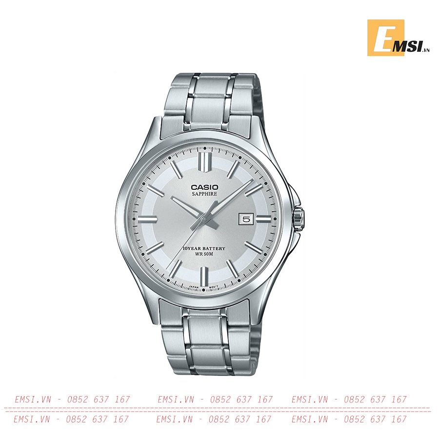 Đồng hồ nam dây kim loại Casio Standard chính hãng MTS-100D-7AVDF -  Kính Sapphire – Quartz (Pin)