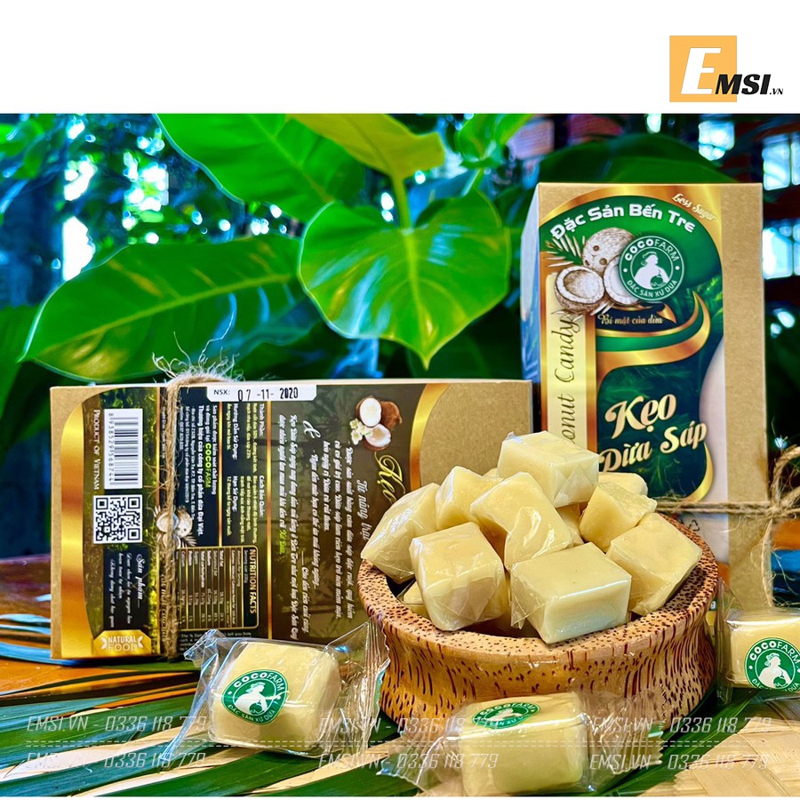 Đặc sản: Kẹo Dừa Sáp Cocofarm đủ vị 300gram