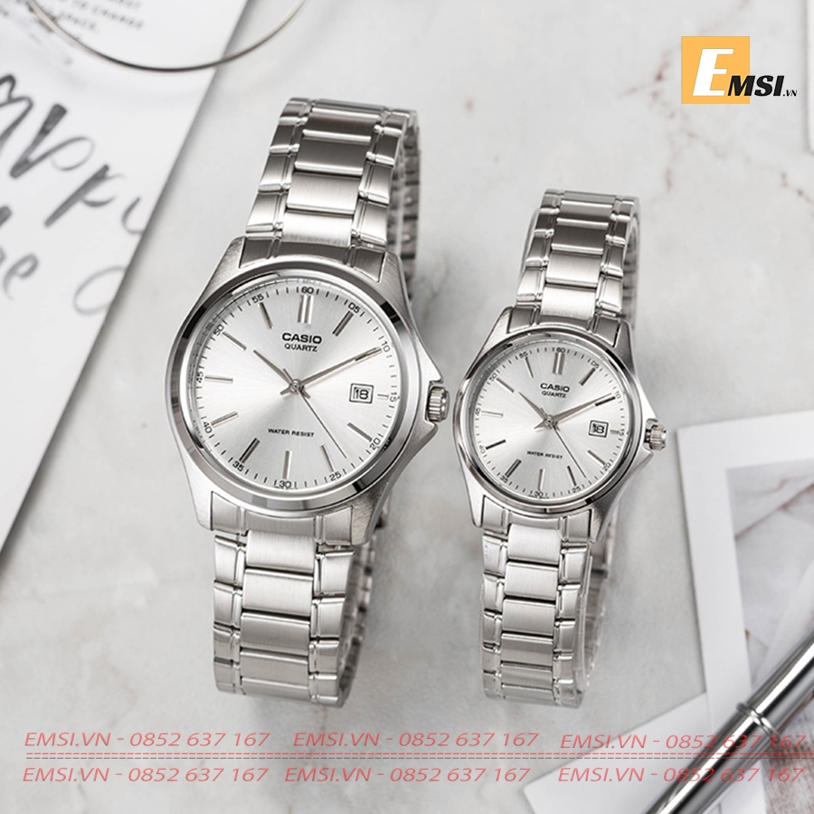 Đồng Hồ Casio Cặp Đôi MTP-1183A-7A & LTP-1183A-7A Dây Kim Loại - 3 Kim - Chống Nước - Emsi.vn
