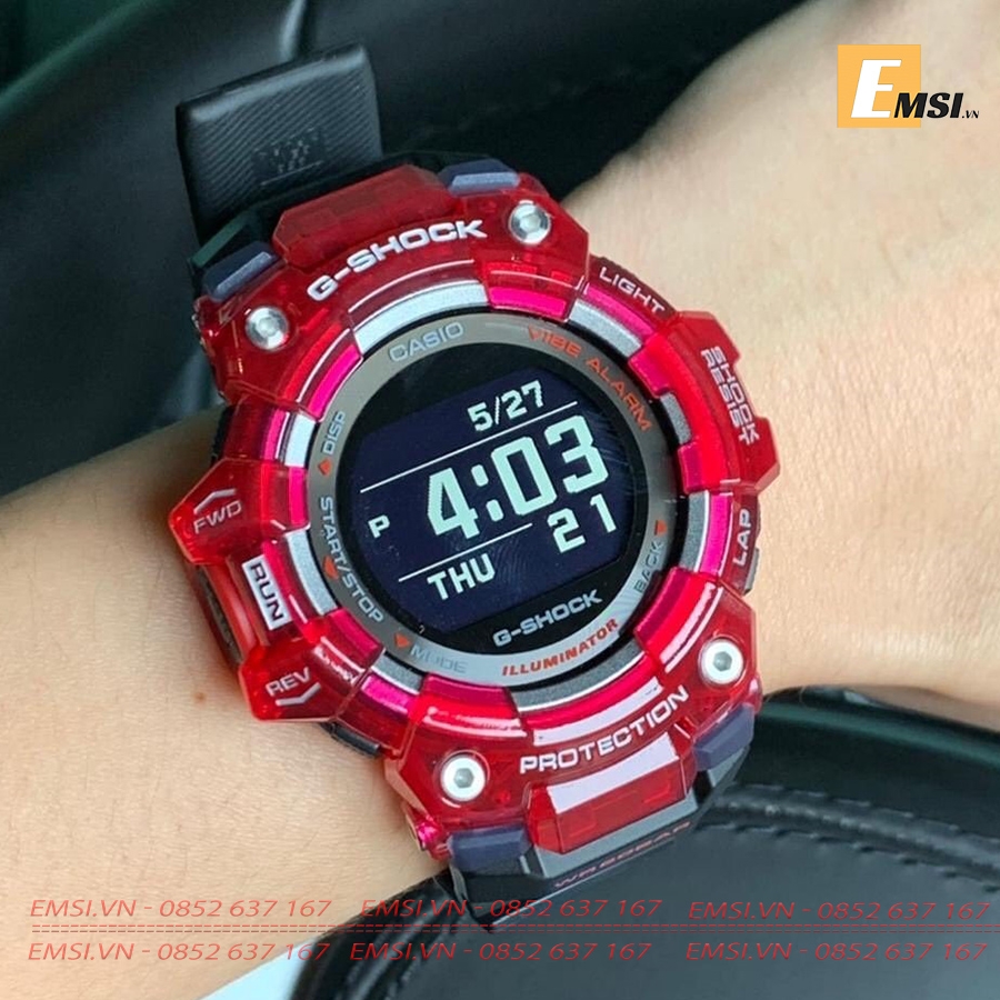 GBD-100SM-4A1 | Đồng Hồ Casio | G Shock | G-SQUAD | Dây Nhựa | Kết Nối Điện Thoại | Chức Năng Đếm Bước | WR20BAR - Emsi.vn