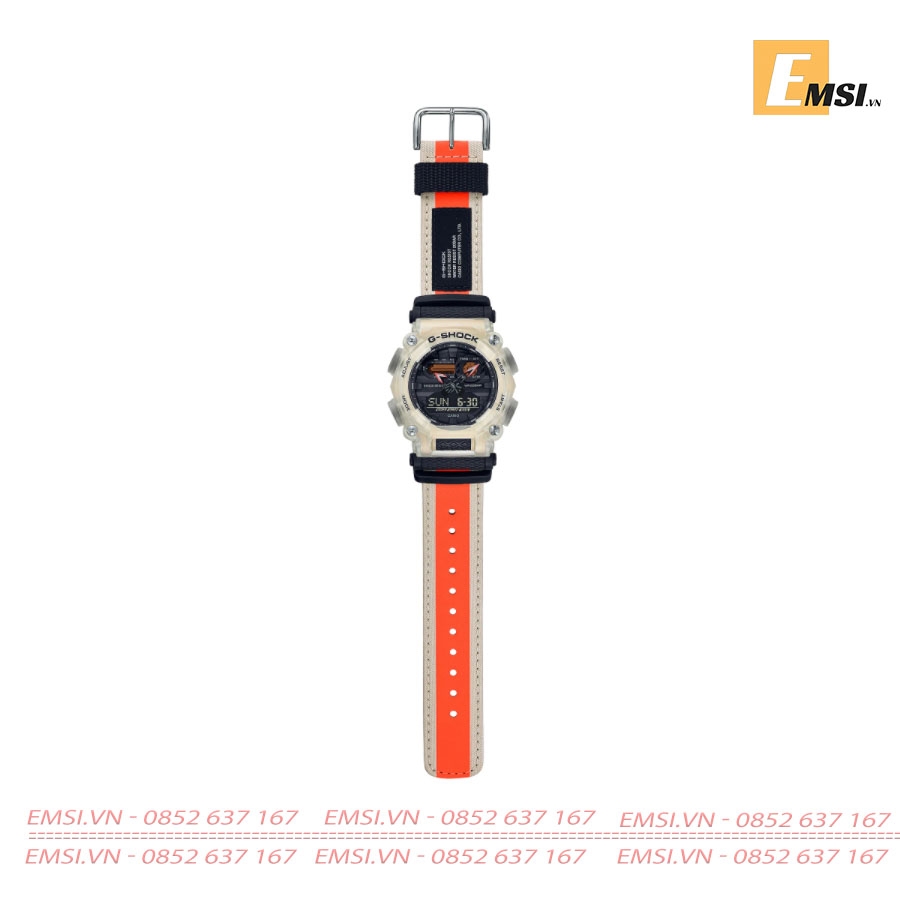 GA-900TS-4 | Đồng Hồ Casio | G-Shock | Nam | Dây Vải | Vỏ Trong Suốt | Chống Nước WR20BAR - Emsi.vn